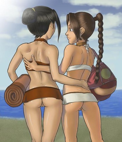 420px x 490px - Ty Lee and Azula on the beach â€“ great butts and no panties! â€“ Avatar Hentai